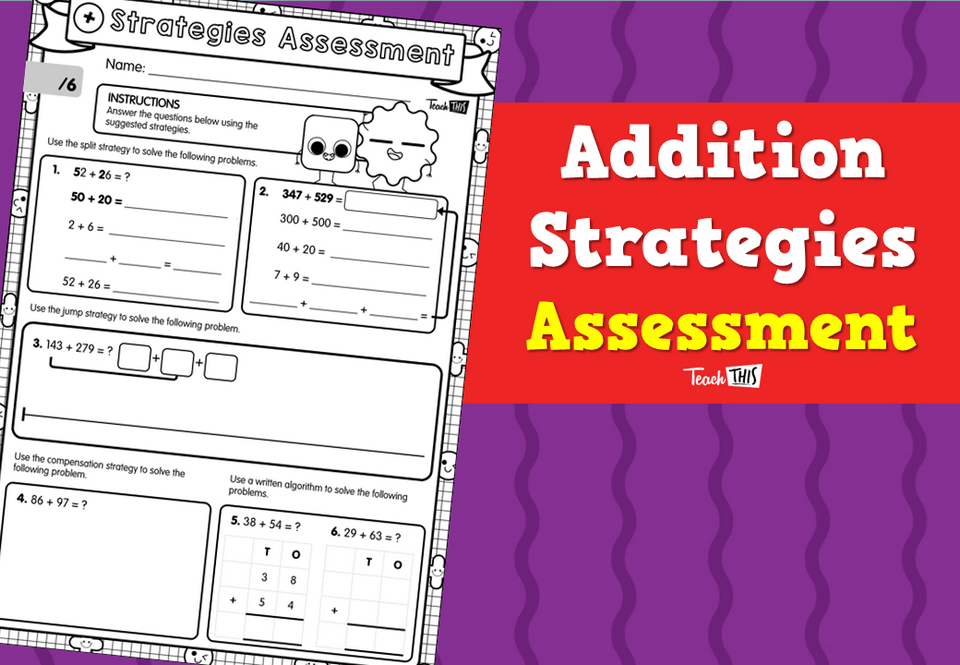 Addition Strategies Assessment
