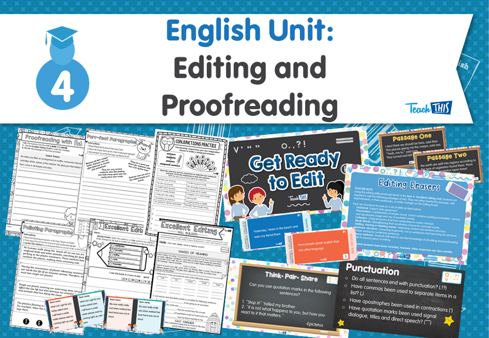 English Unit: Editing and Proofreading