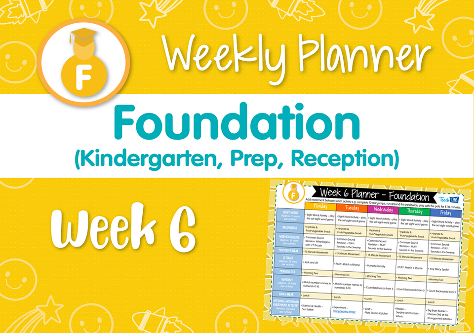 Weekly Planner - Foundation Week 6