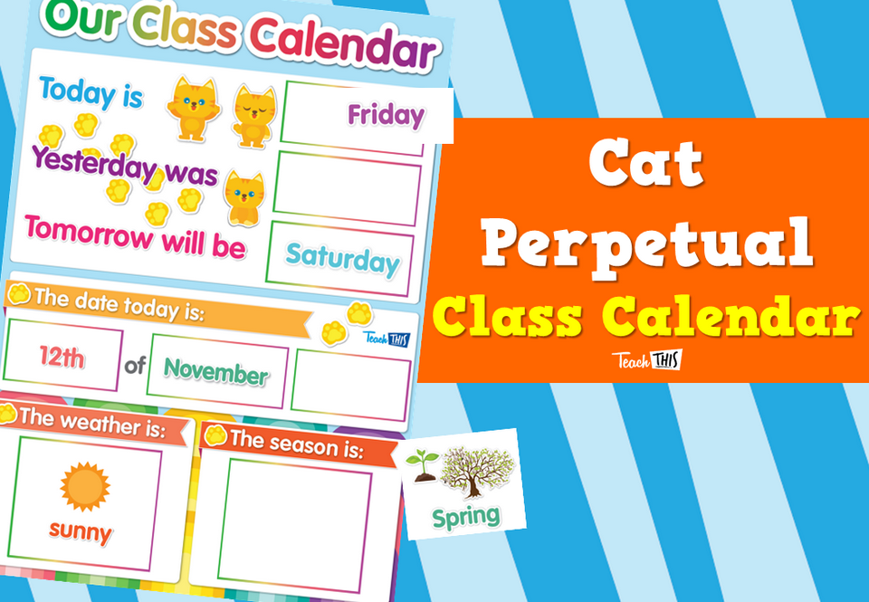 Cat Perpetual Class Calendar