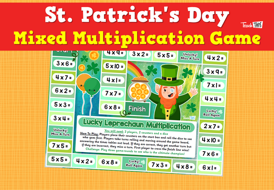 St. Patrick's Day - Mixed Multiplication Game