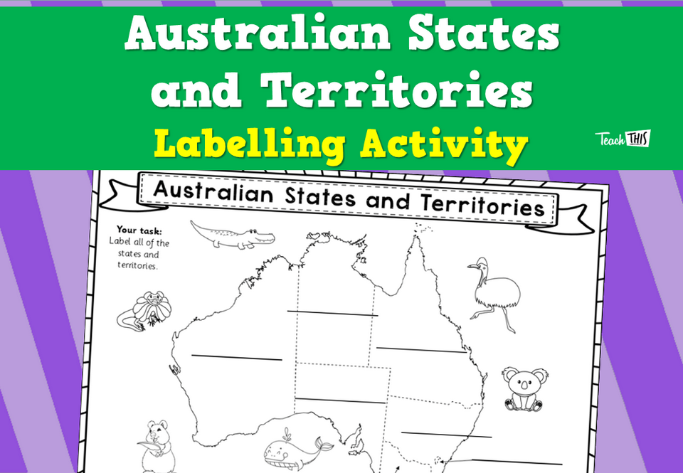 Australian States and Territories - Labelling Activity