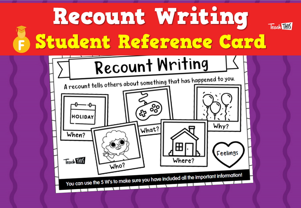 Recount Writing - Student Reference Card