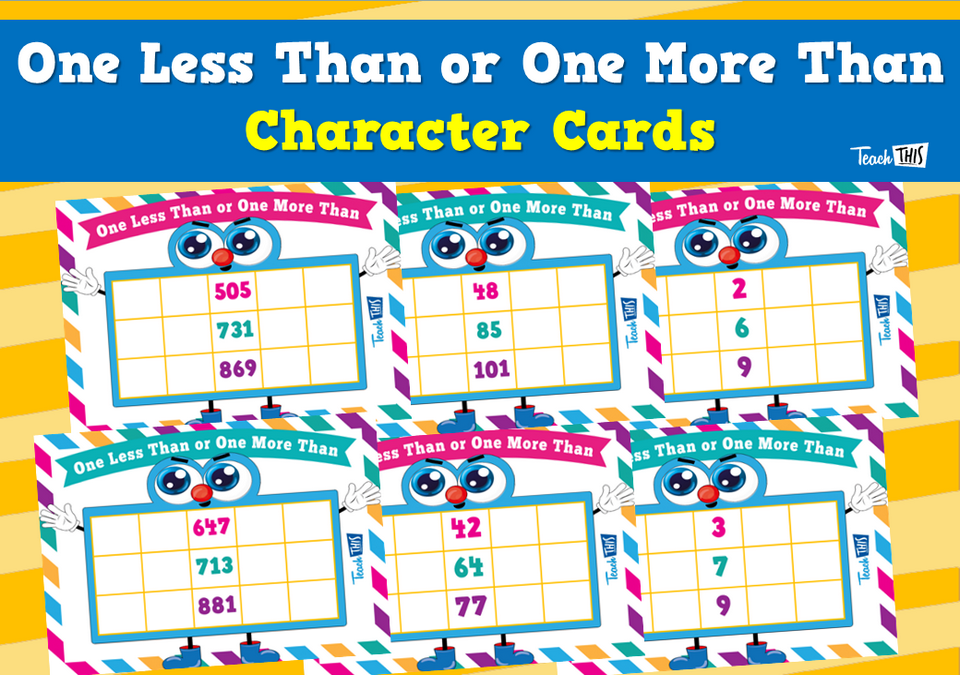 One Less Than or More Than Character Cards