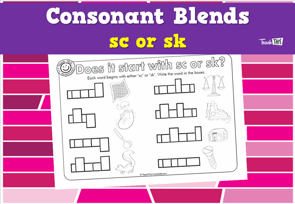 Consonant Blends - sc or sk