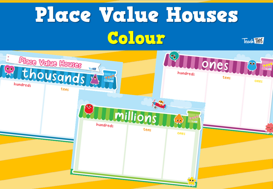 Place Value Houses- Colour