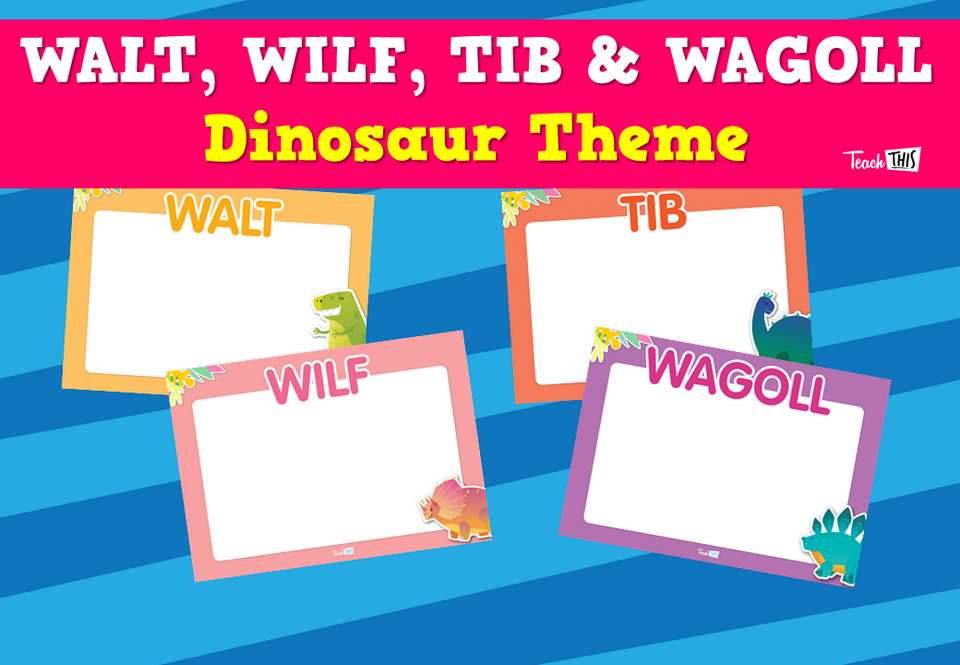 WALT, WILF, TIB & WAGOLL Posters - Dinosaur Theme