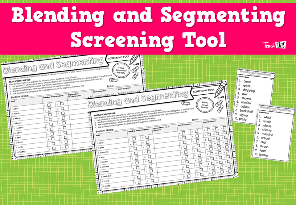 Blending and Segmenting Screening Tool