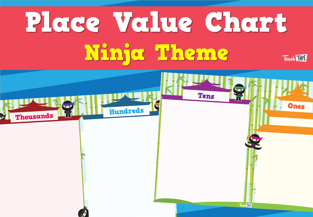 Place Value Chart - Ninja Theme
