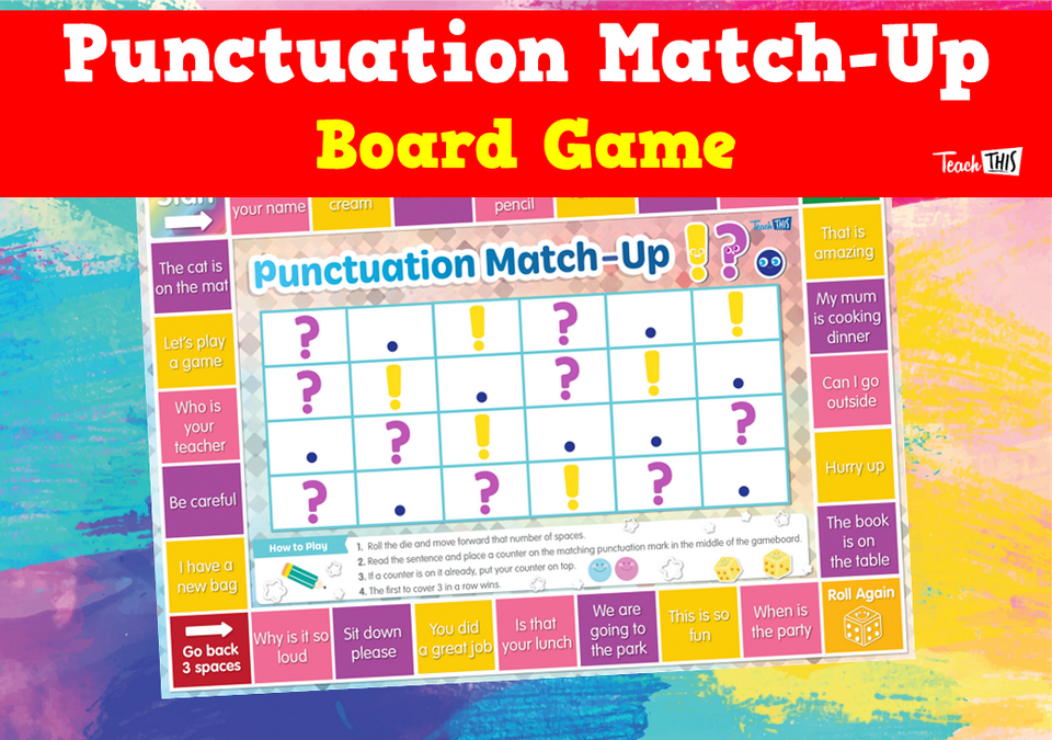 Punctuation Match-Up - Board Game