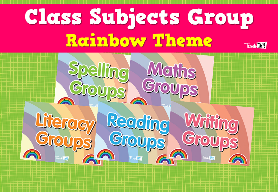 Class Subjects Group - Rainbow Theme