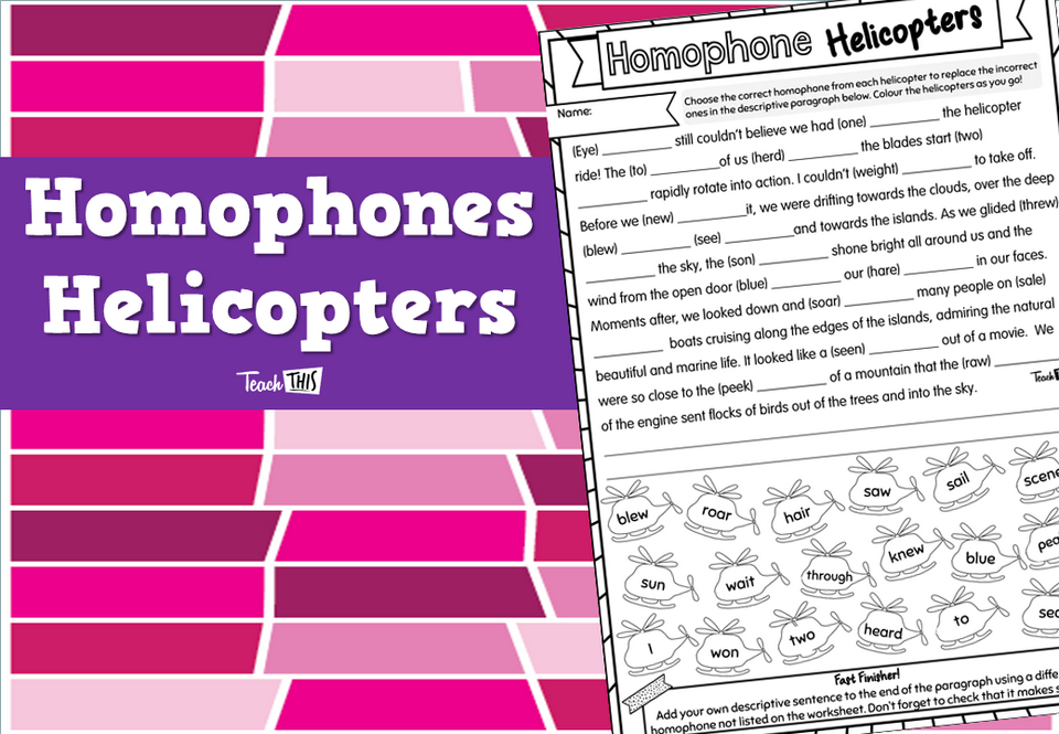 Homophones Helicopters