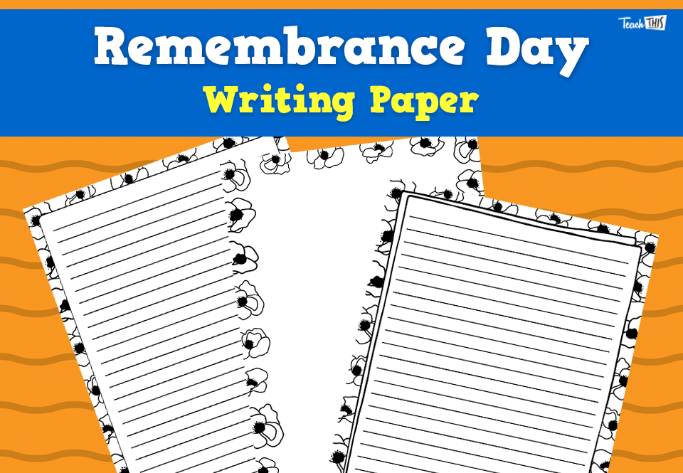 Remembrance Day Writing Paper