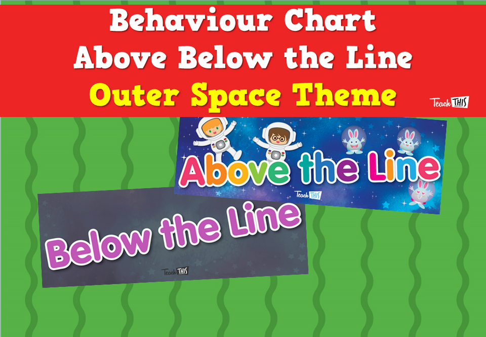 Behaviour Chart - Above Below the Line - Outer Space Theme