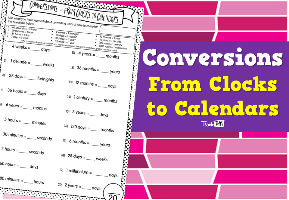 Conversions - From Clocks to Calendars