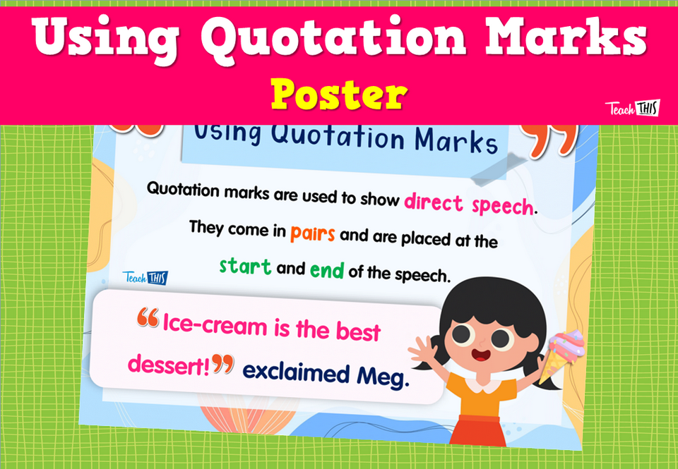 Using Quotation Marks Poster