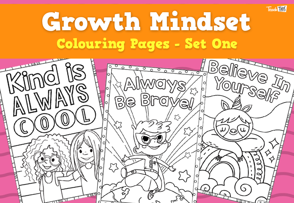 Growth Mindset Colouring - Set One