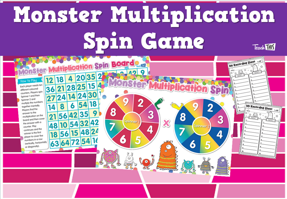 Monster Multiplication Spin Game