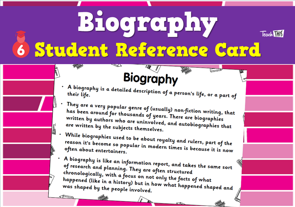 Biography - Student Reference Card