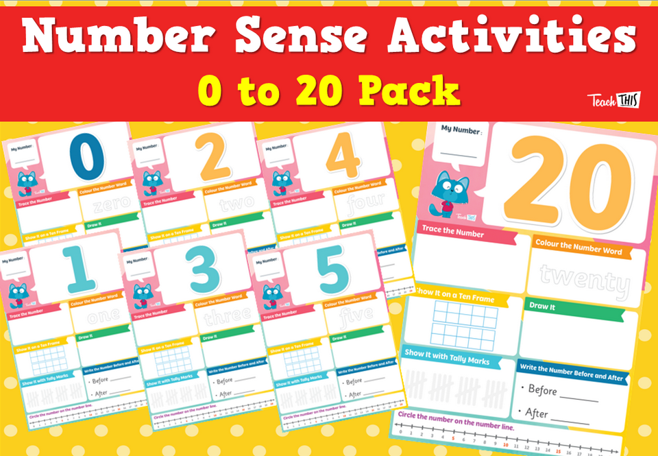 Number Sense Activities - 0 to 20 Pack