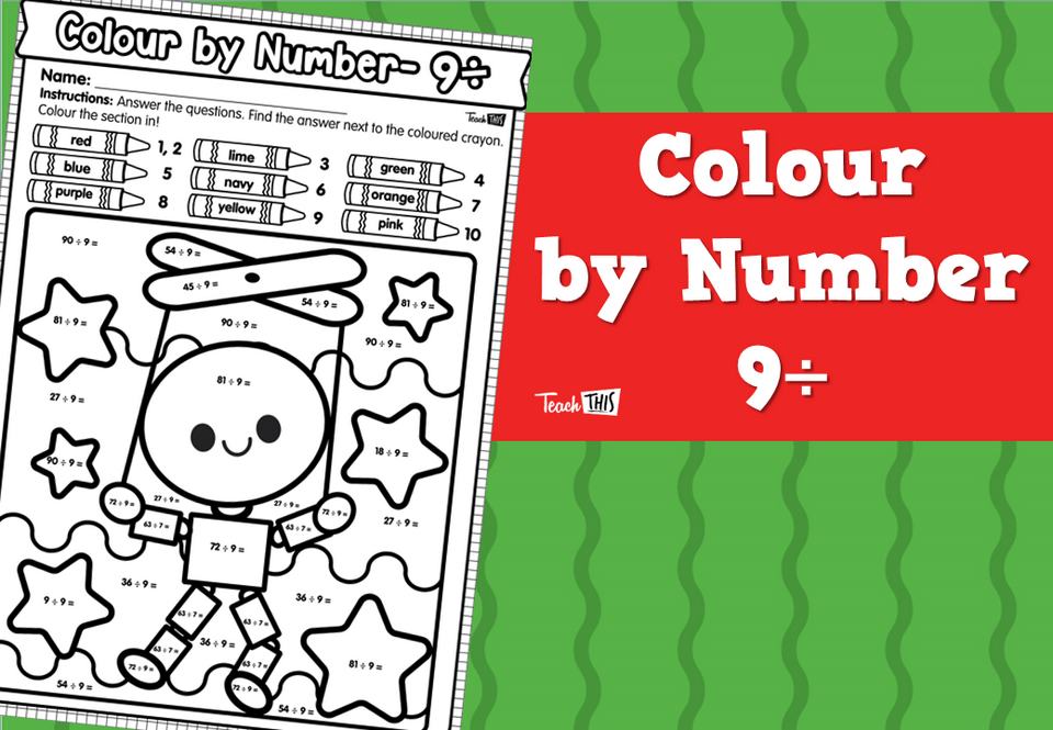 Colour by Number- 9÷