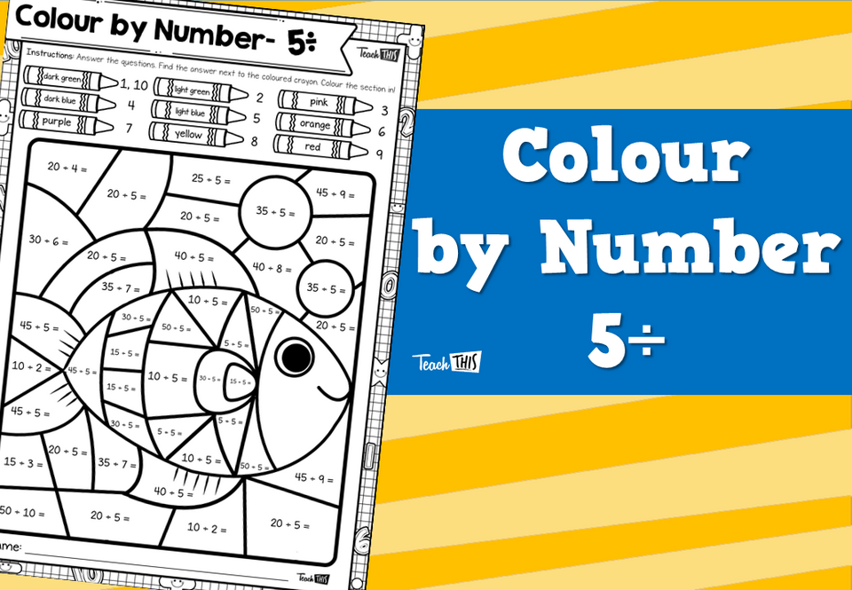 Colour by Number- 5÷