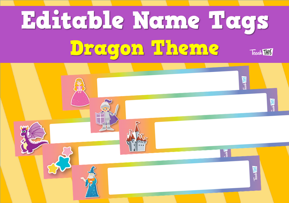 Editable Name Tags - Dragon Theme
