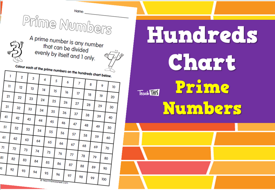Hundreds Chart - Prime Numbers