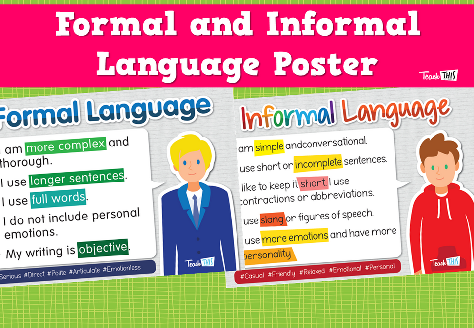 Formal and Informal Language Poster