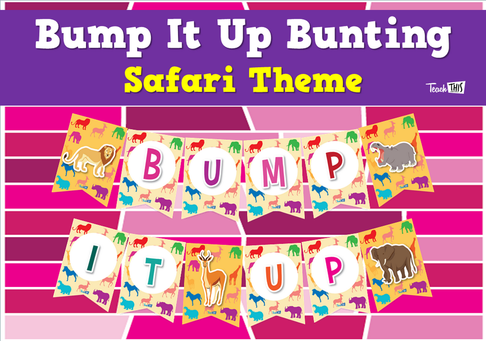 Bump It Up Bunting - Safari Theme