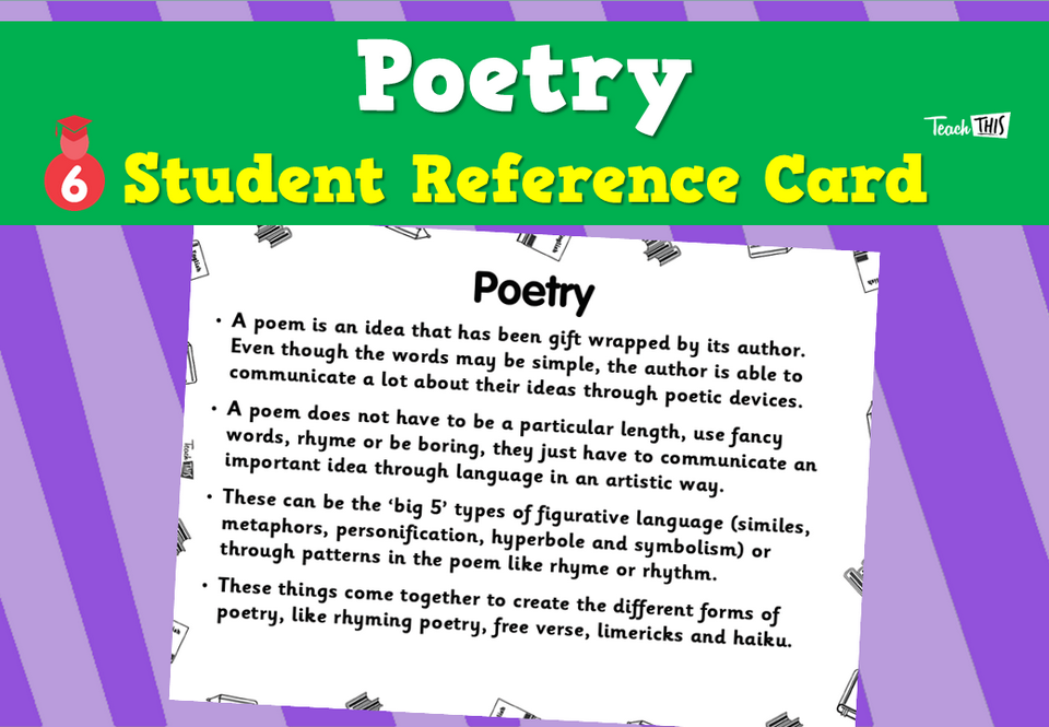Poetry - Student Reference Card