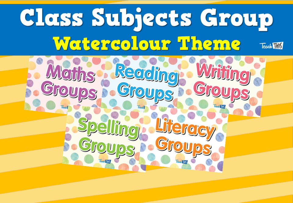 Class Subjects Group - Watercolour Theme