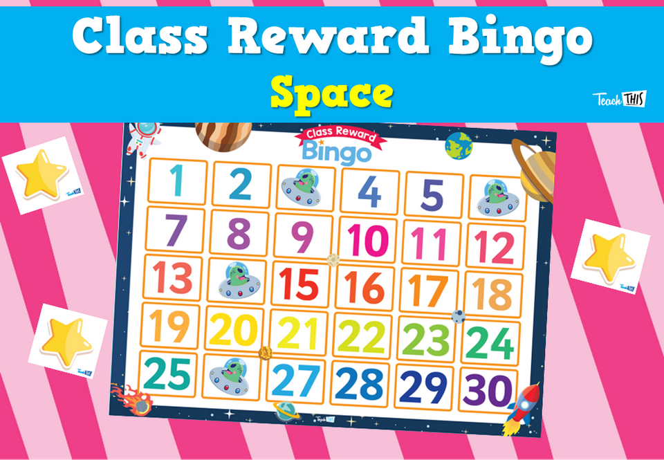 Class Reward Bingo - Space