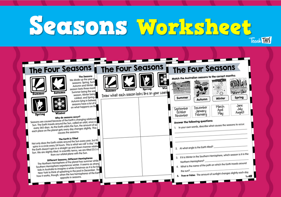 Seasons Worksheet
