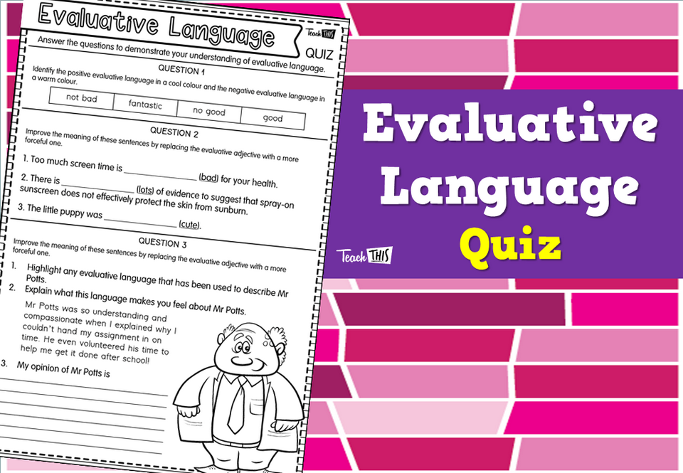 Evaluative Language Quiz