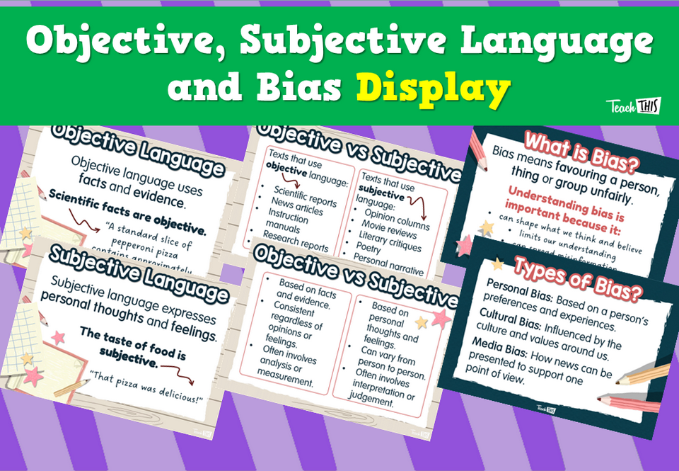 Objective, Subjective Language and Bias Display