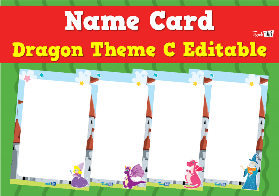 Name Card - Dragon Theme C Editable
