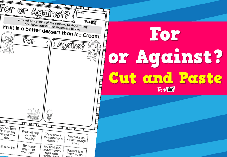 For or Against? Cut and Paste