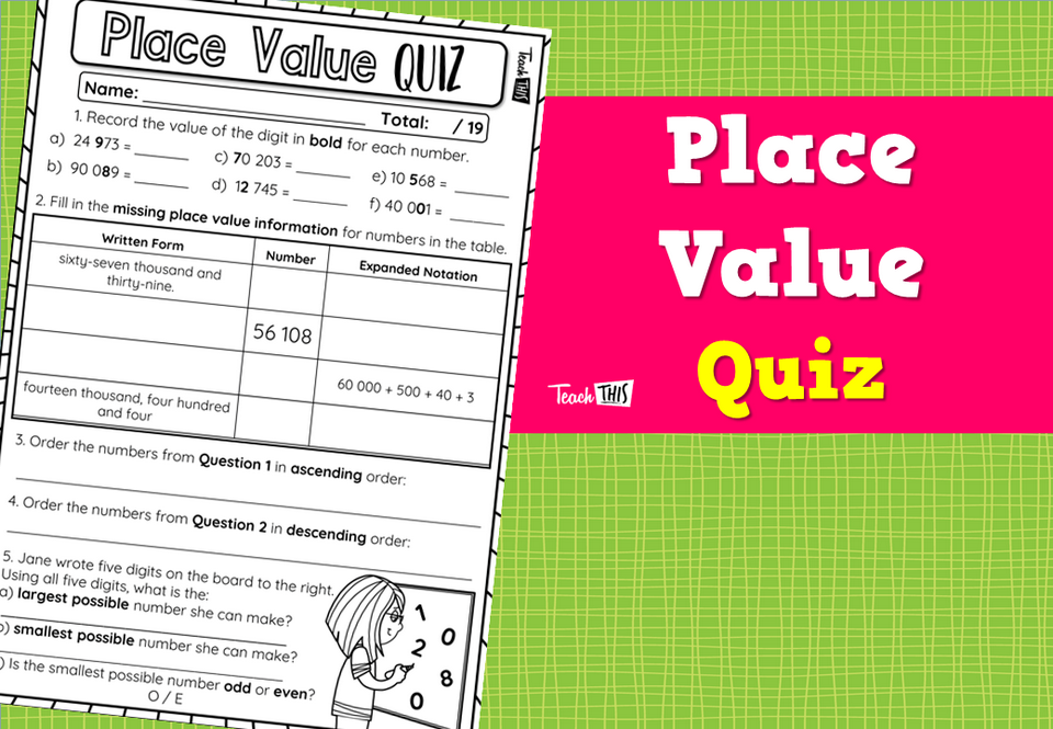 Place Value Quiz