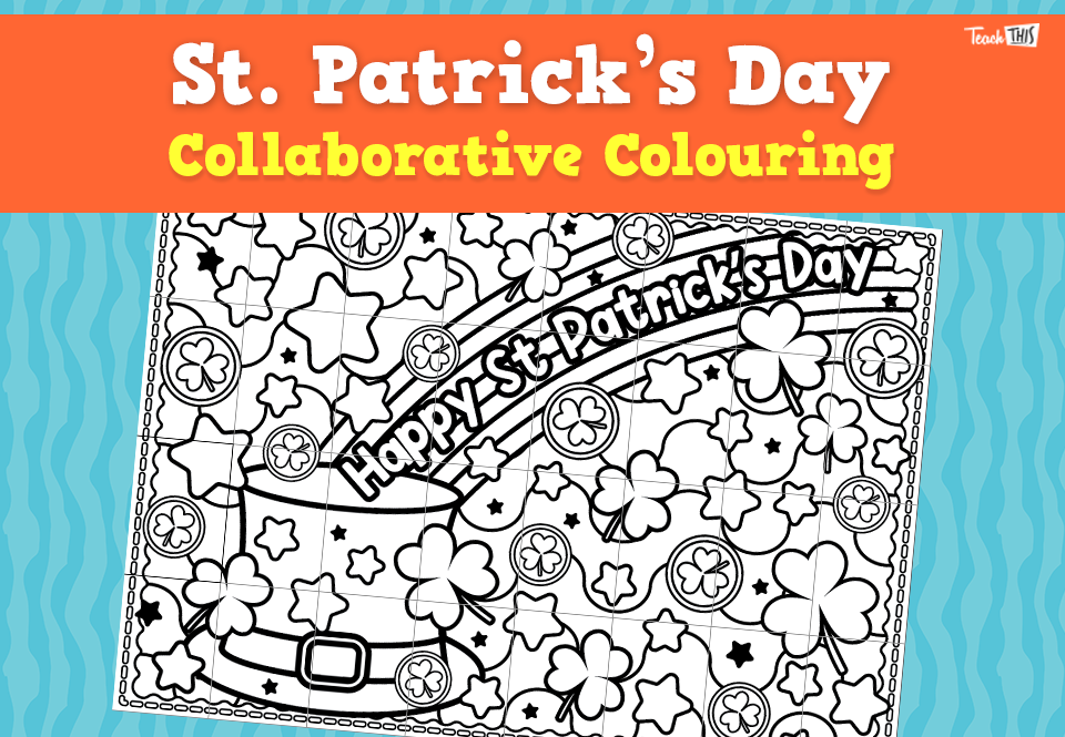 St Patrick's Day - Collaborative Colouring
