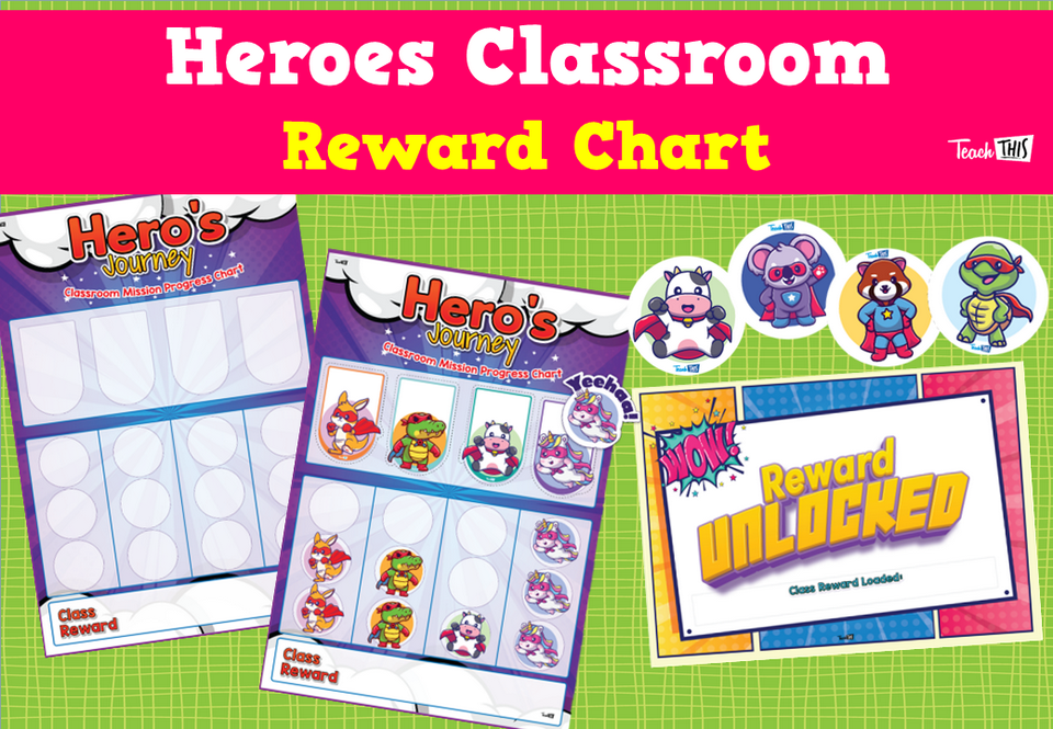 Heroes Classroom Reward Chart