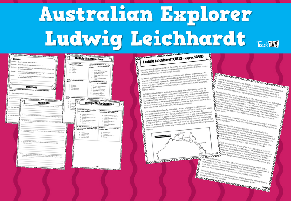 Australian Explorer - Ludwig Leichhardt