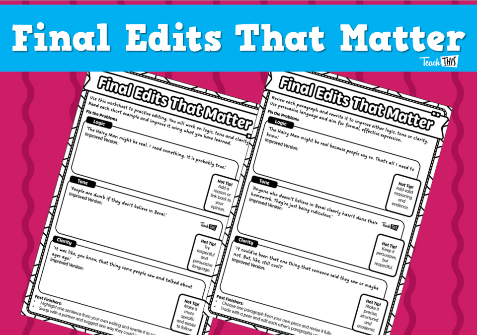 Final Edits That Matter