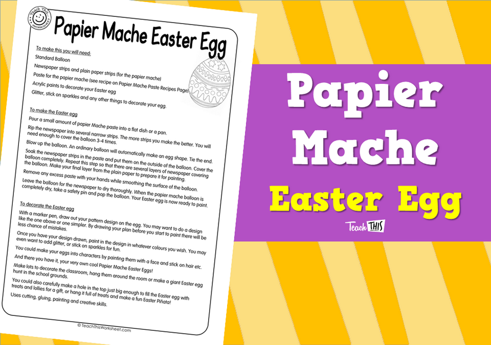 Paper Mache Easter Egg