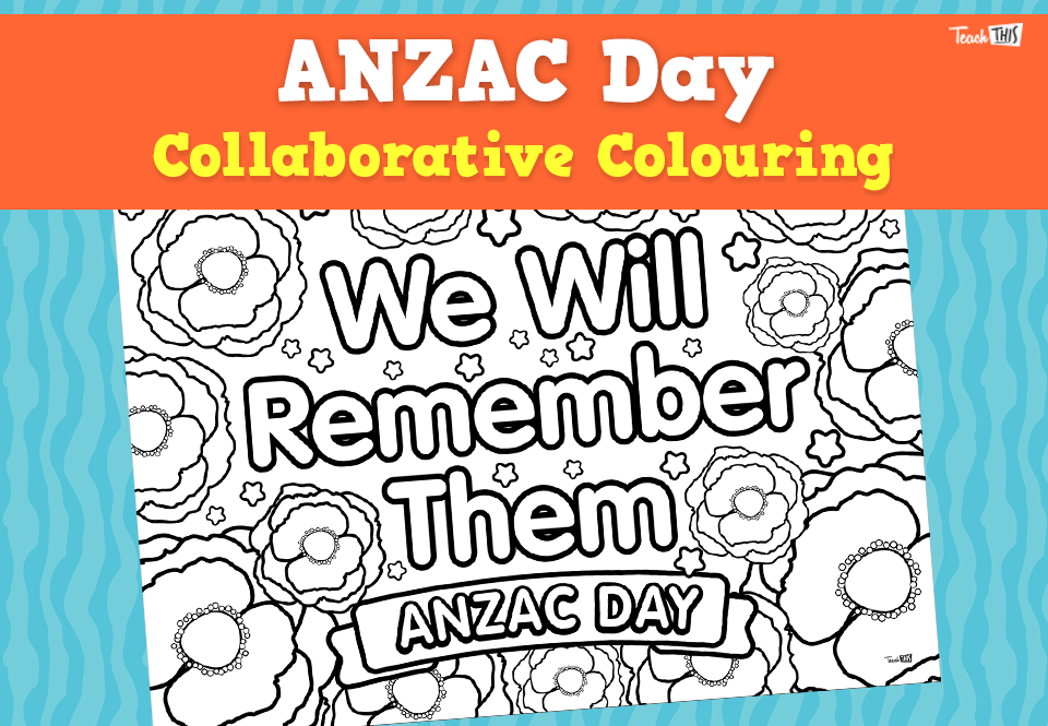 ANZAC Day - Collaborative Colouring