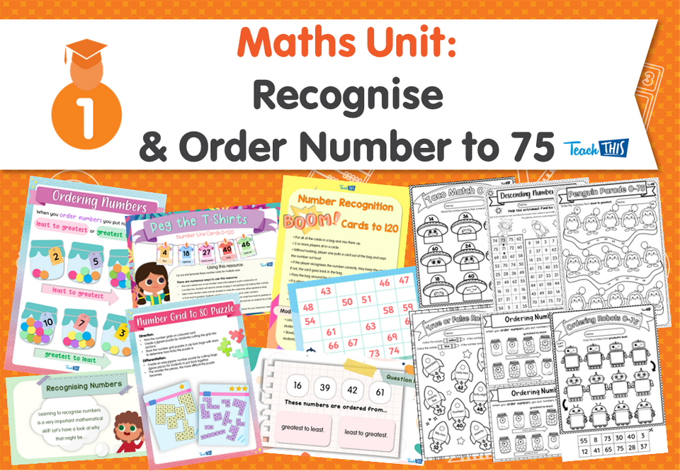 Maths Unit: Recognise & Order Number to 75