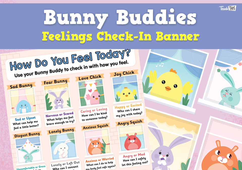 Buddy Bunnies - Feelings Check-In Banner