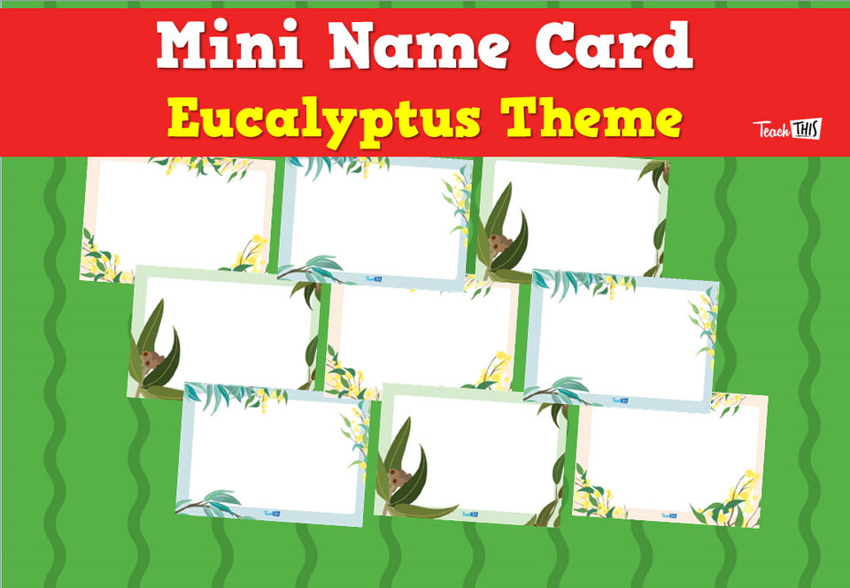 Mini Name Card - Eucalyptus Theme