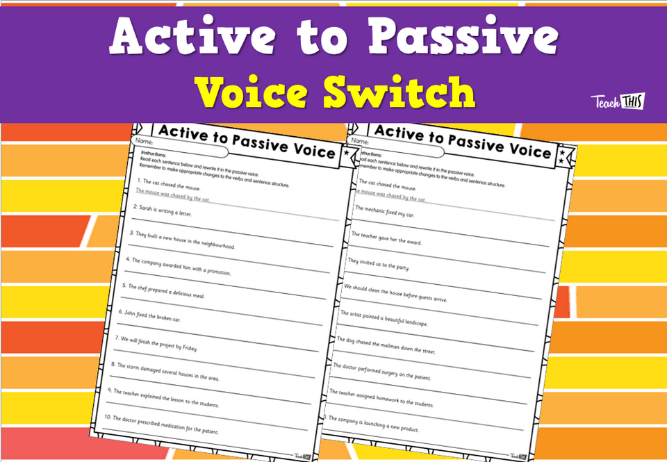 Active to Passive Voice Switch