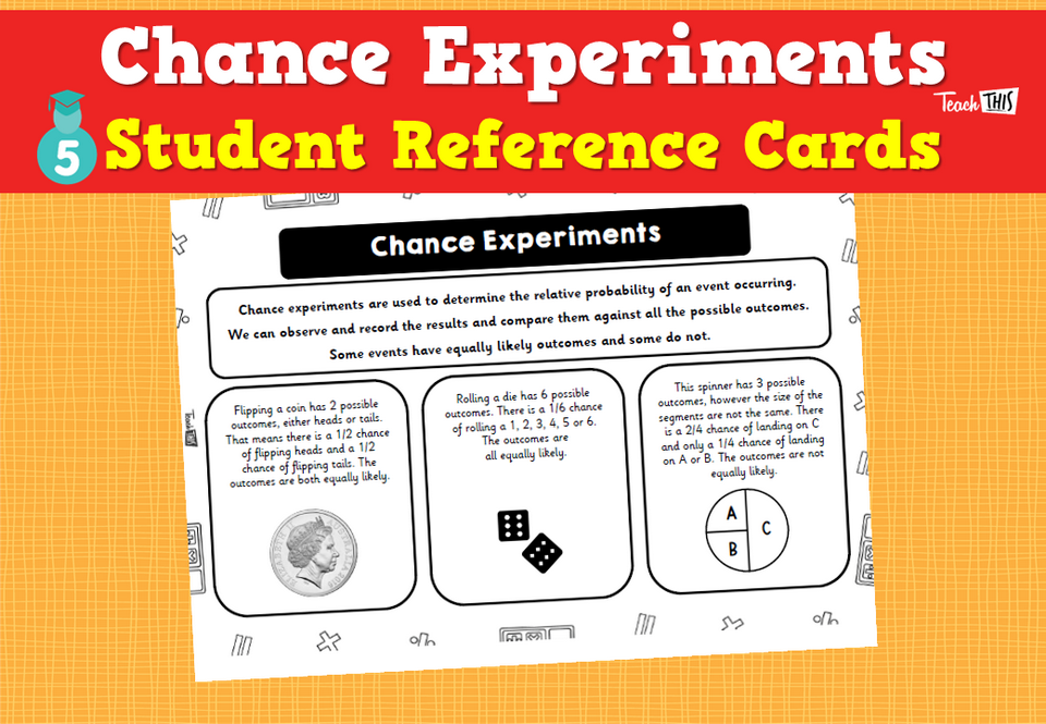 Chance Experiments - Student Reference Cards